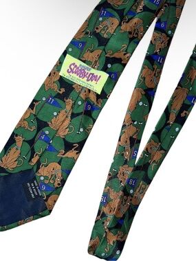 Cartoon Network Scooby-Doo Green Blue Novelty Golf Tie